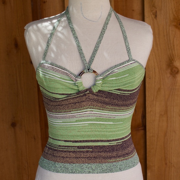 Veronica Beard Velza Knit Green Multi Halter Size XS - Picture 1 of 16